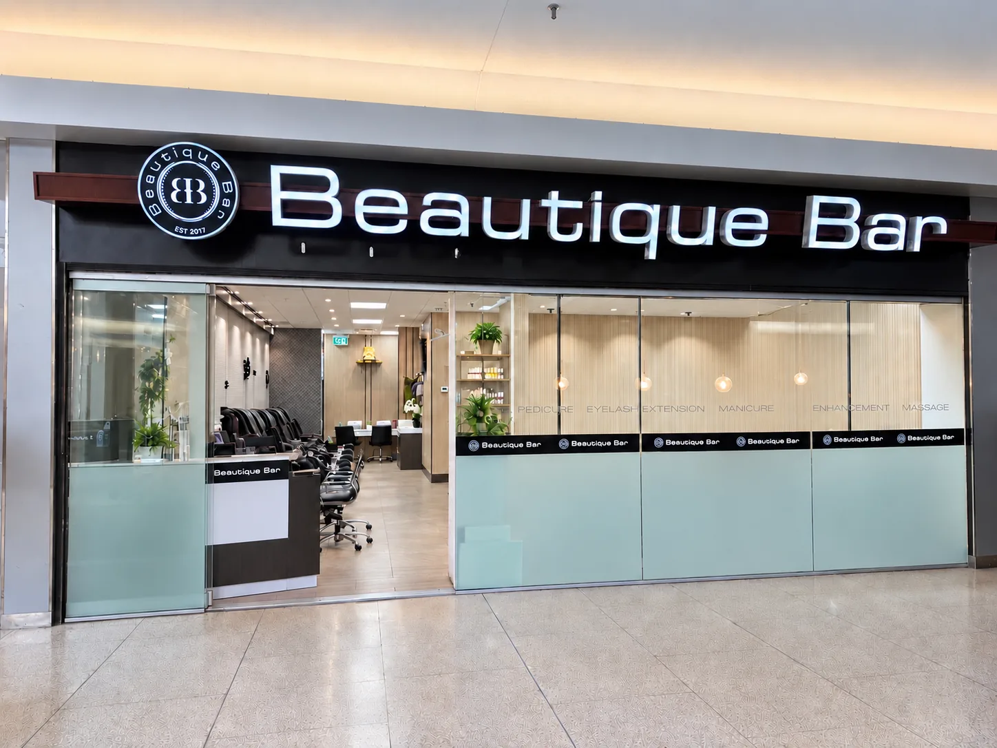 The Beautique Bar storefront at Bridlewood Mall