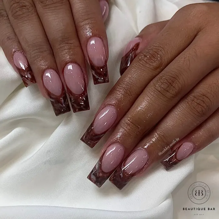 Nails by Beautique Bar: brown french